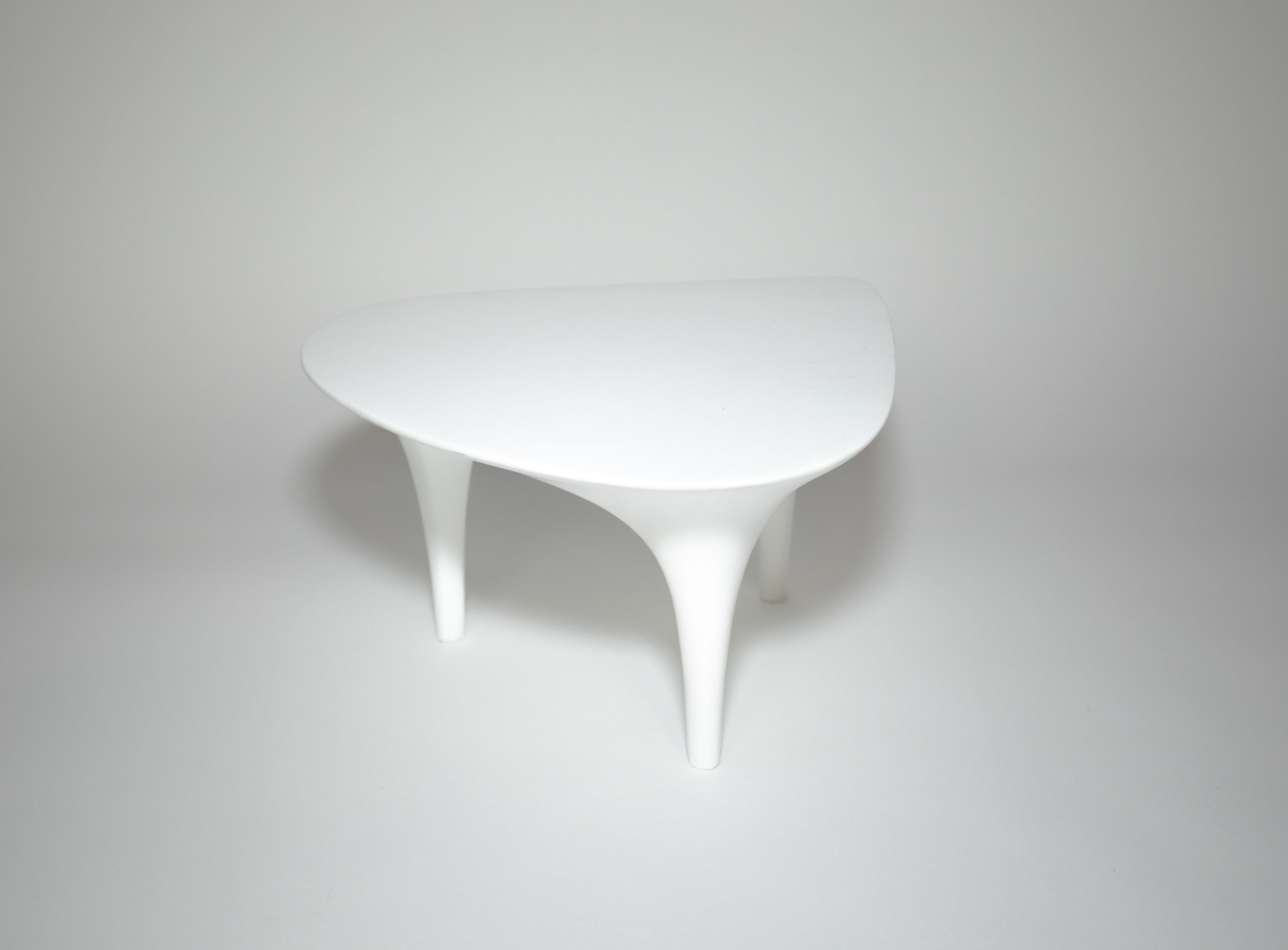 American White Lacquered Biomorphic Table For Sale