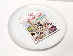 White Lacquered Ceramic Dessert Plate by Ginori Ascribable to Gio Ponti, Italy