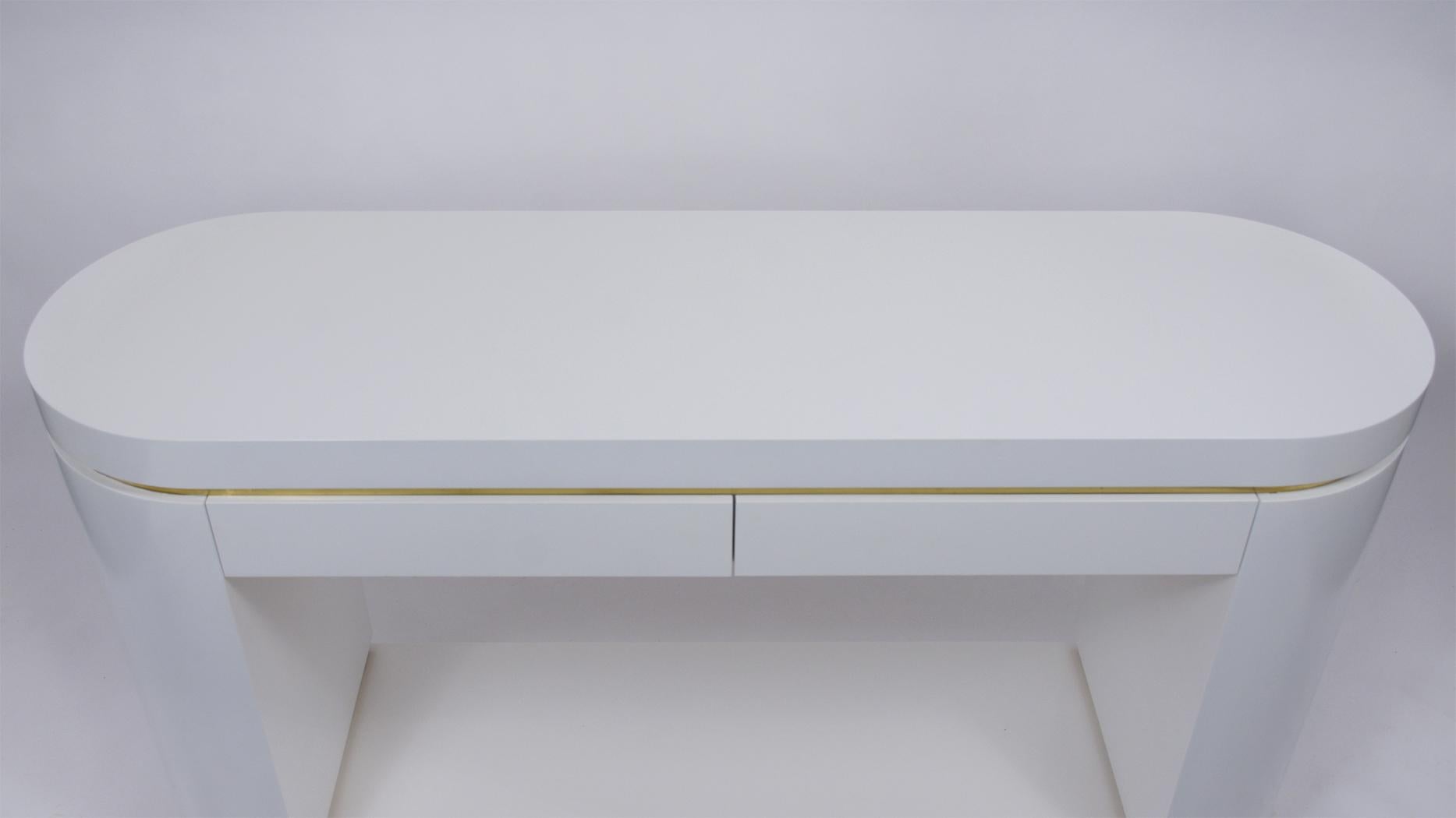 modern white gloss console table