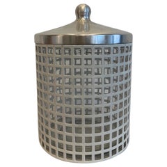 White Lacquered Metal Box by Josef Hoffmann for Bieffeplast, Italy 1980