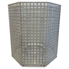 White Lacquered Metal Vase by Josef Hoffmann for Bieffeplast, Italy 1980
