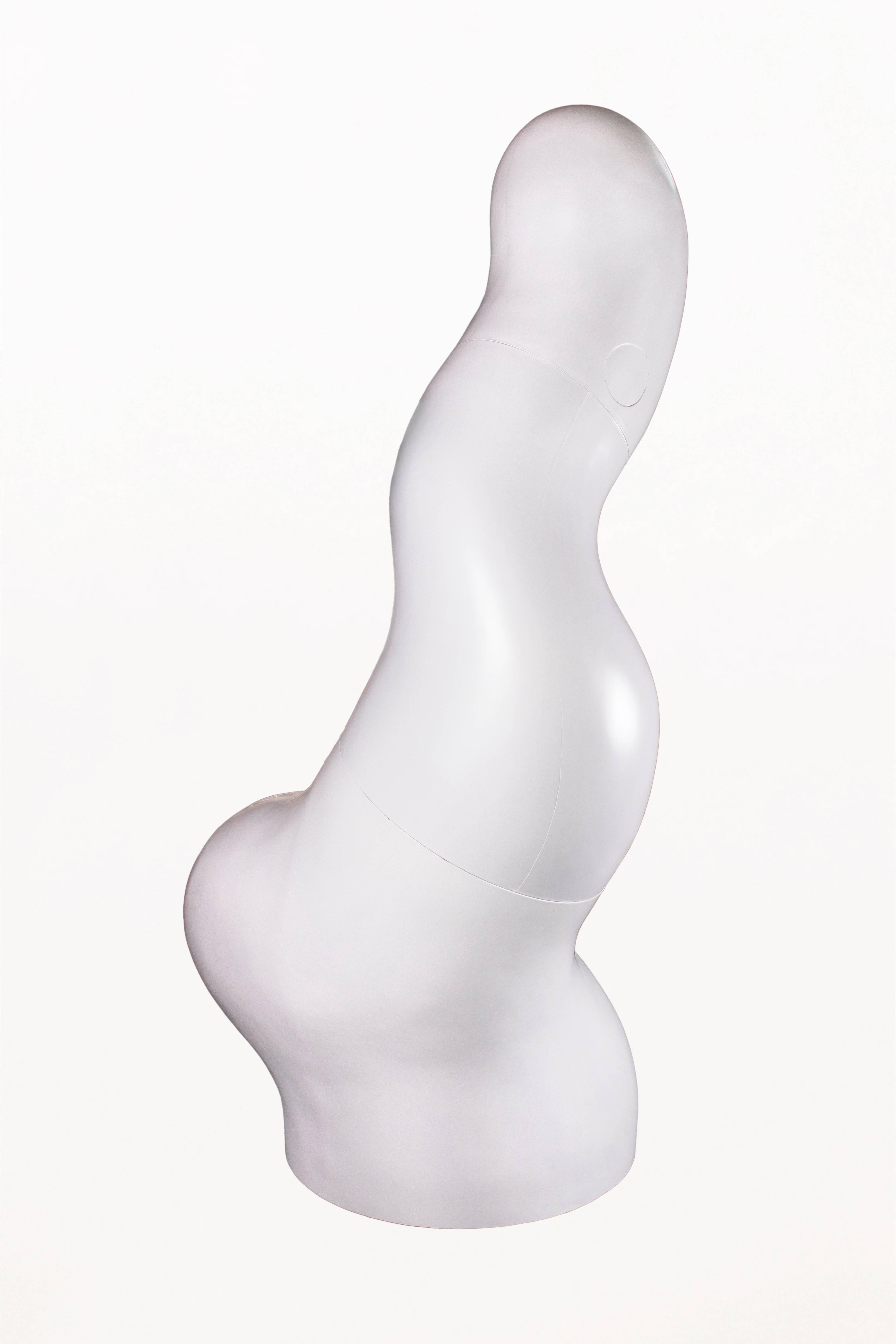 Mid-Century Modern White Lacquered Polymorphic Sculpture by Les Simonnet, circa 1968, France
