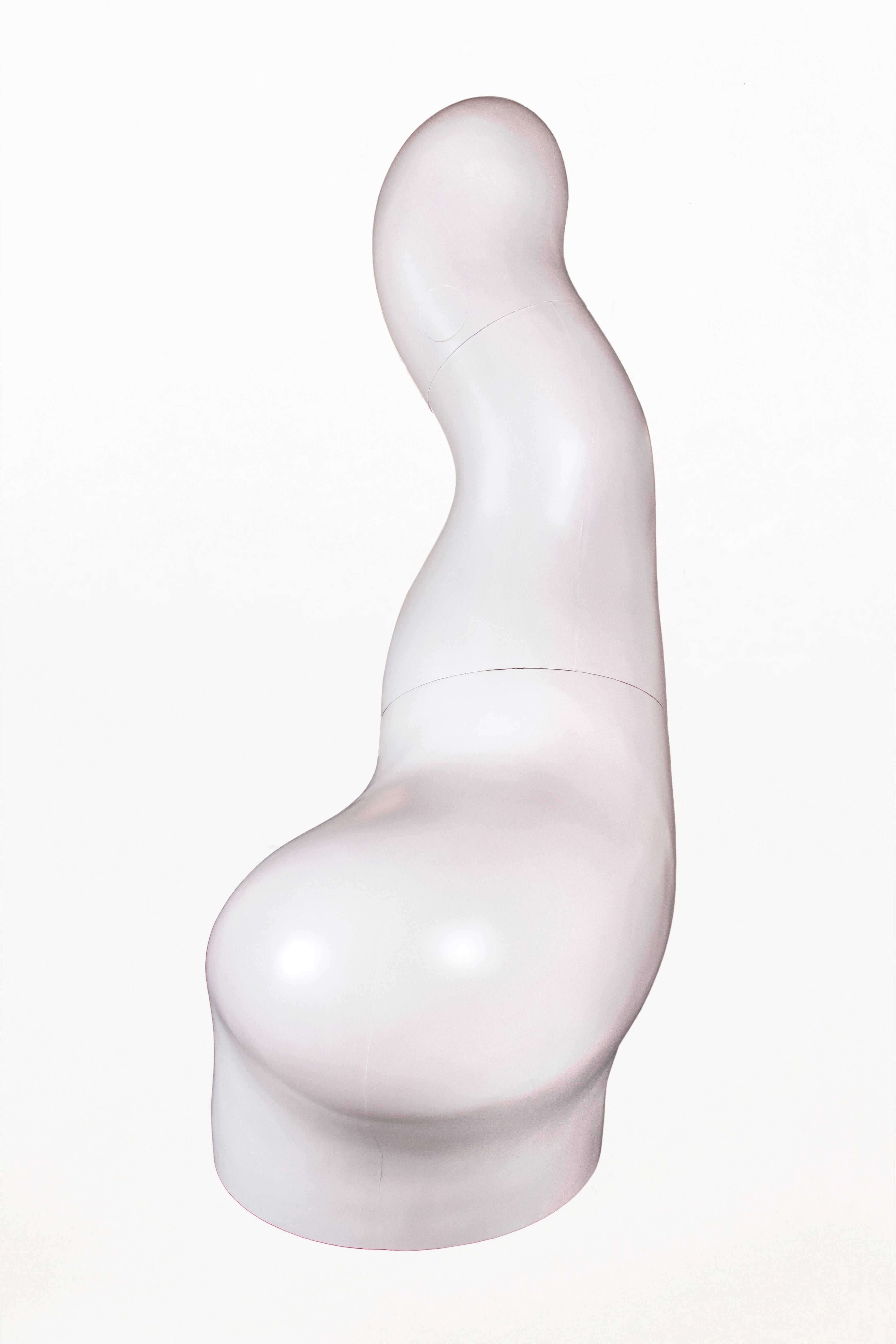French White Lacquered Polymorphic Sculpture by Les Simonnet, circa 1968, France