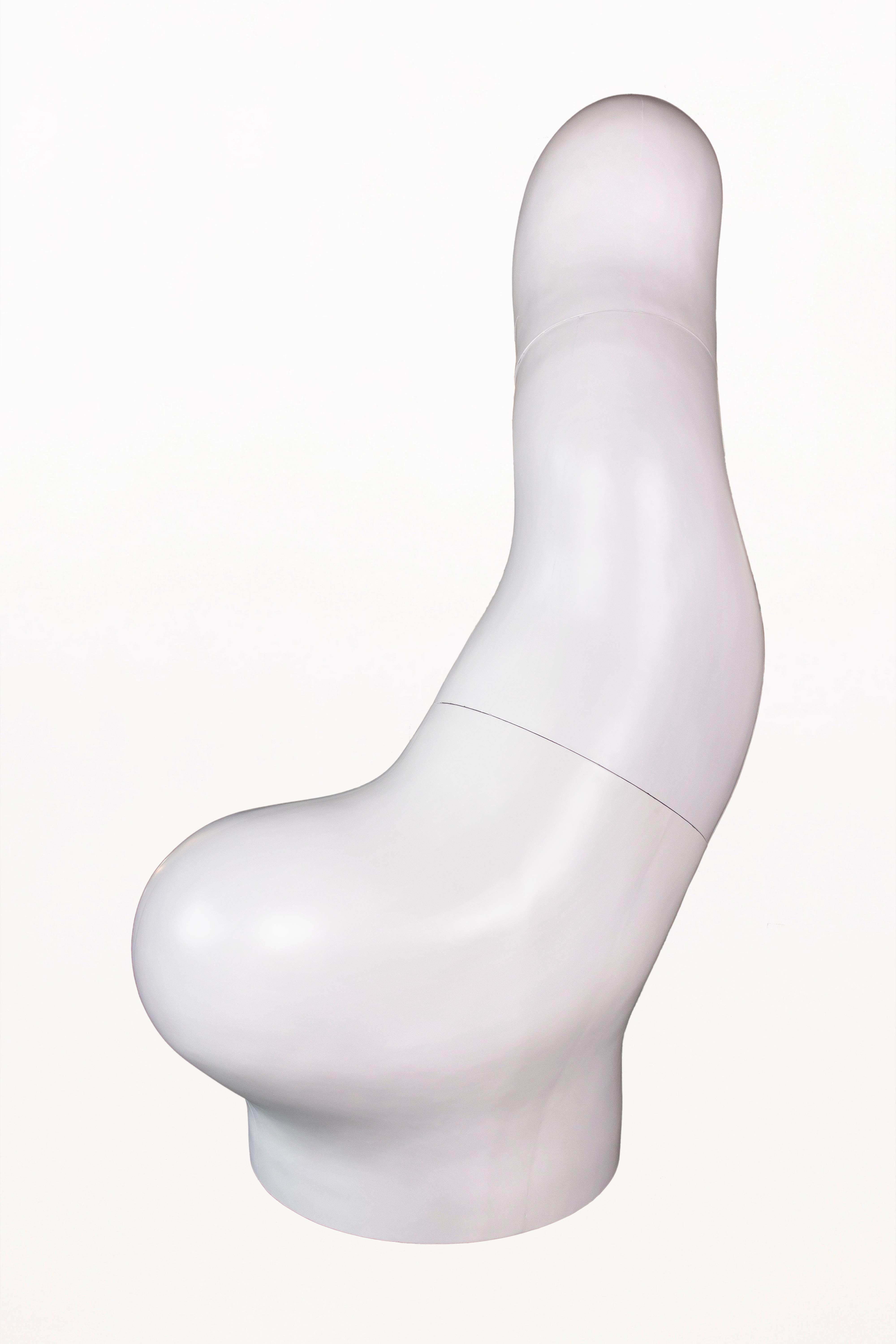 Painted White Lacquered Polymorphic Sculpture by Les Simonnet, circa 1968, France