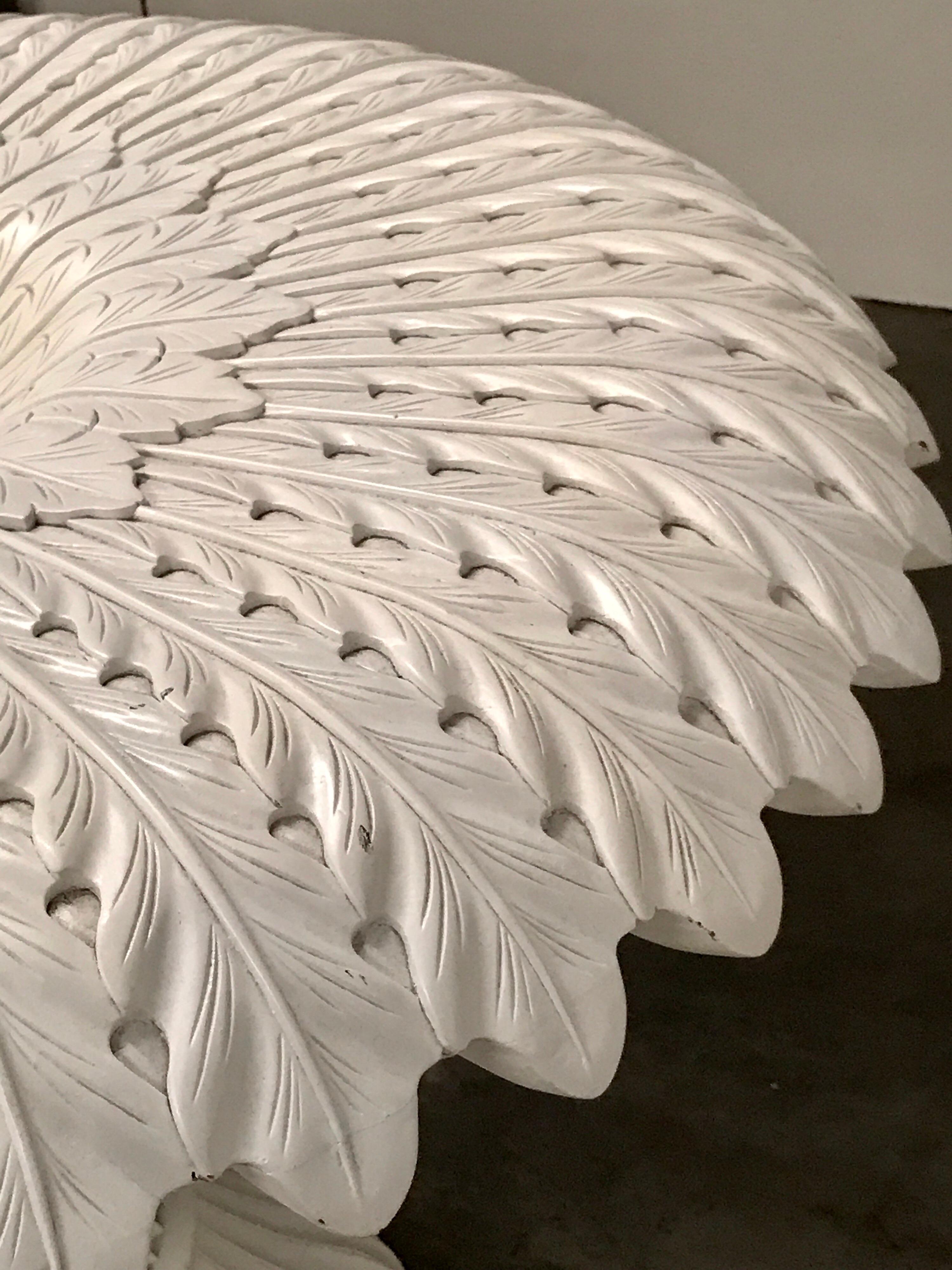 White Lacquered Sculptural Sunflower Table, in the Manner of Pedro Friedeberg For Sale 1