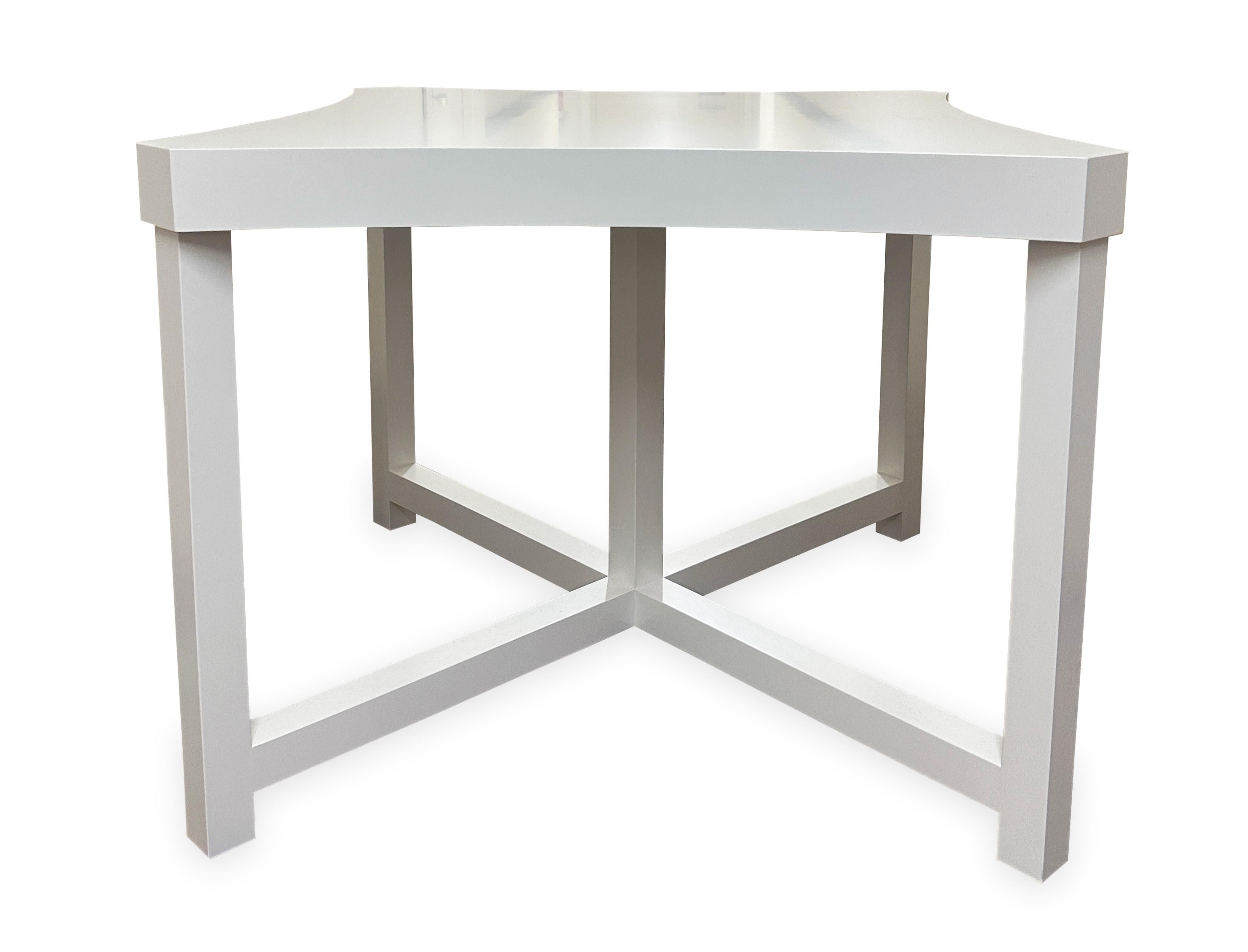 Vienna Secession White Lacquered Table by Juan Montoya