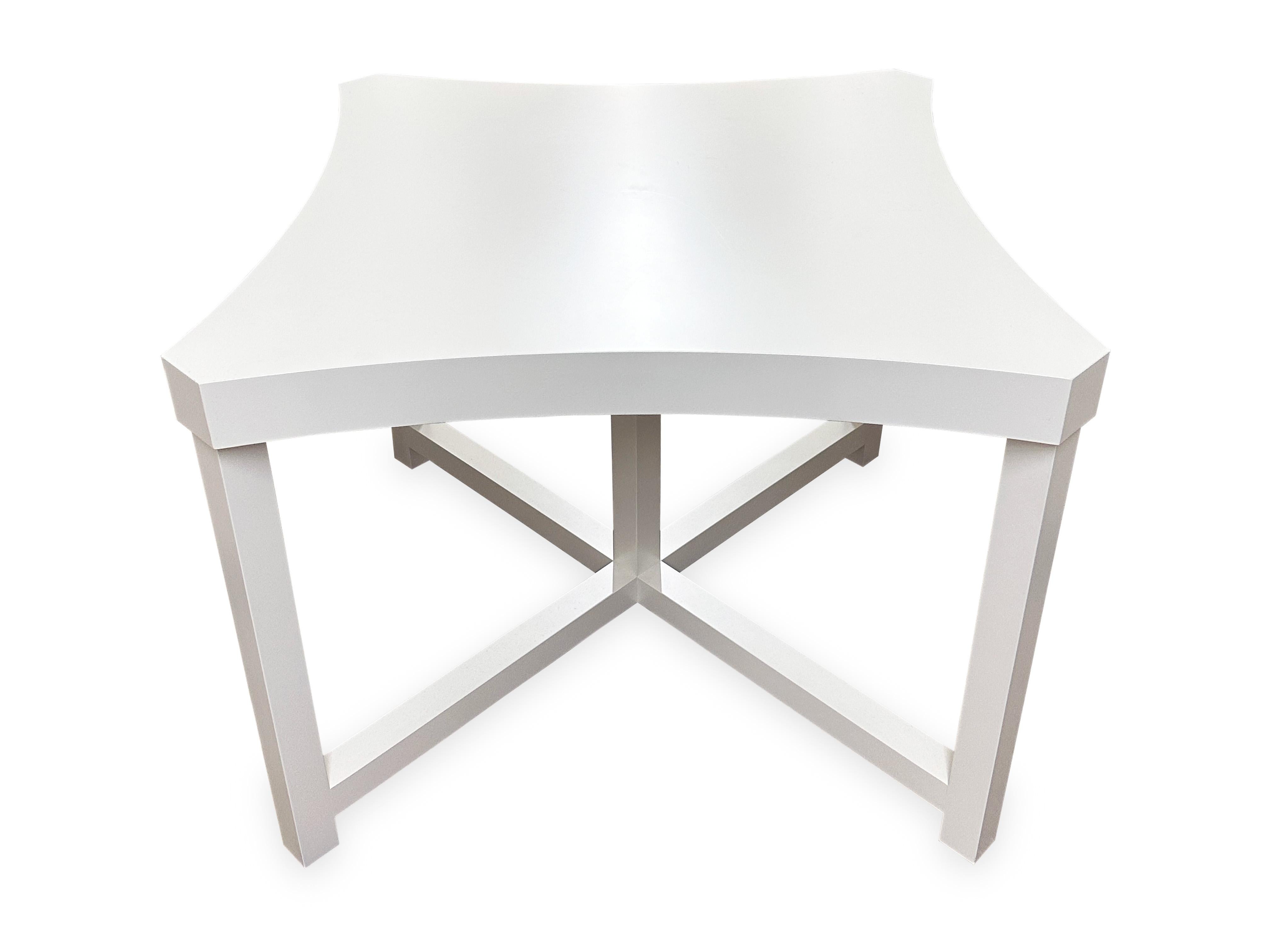 American White Lacquered Table by Juan Montoya