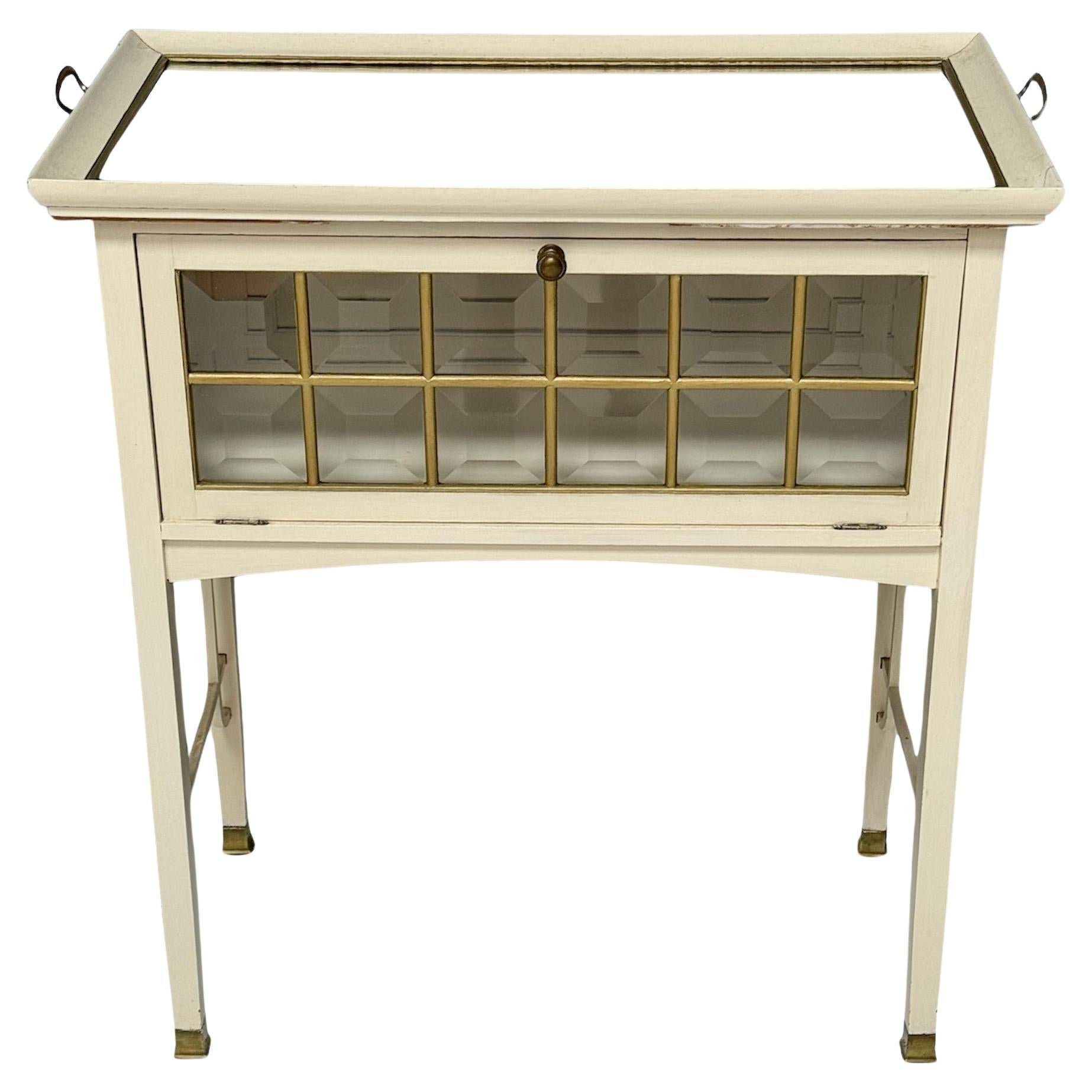 White Lacquered Vienna Secession Serving Cabinet, 1900s