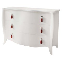 White Lacquered Wood Dresser 