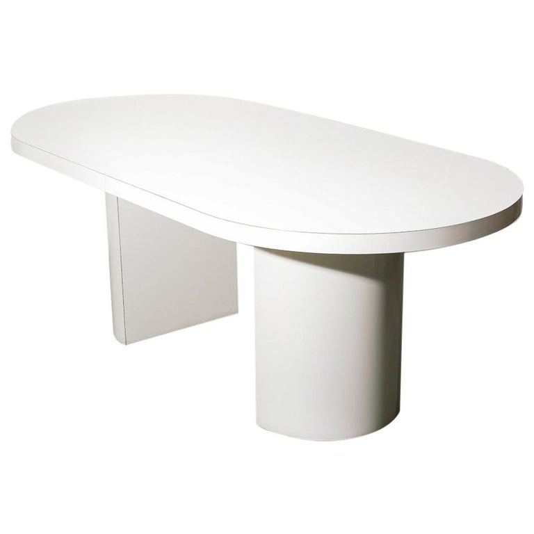 White Laminate Dining Table at 1stDibs
