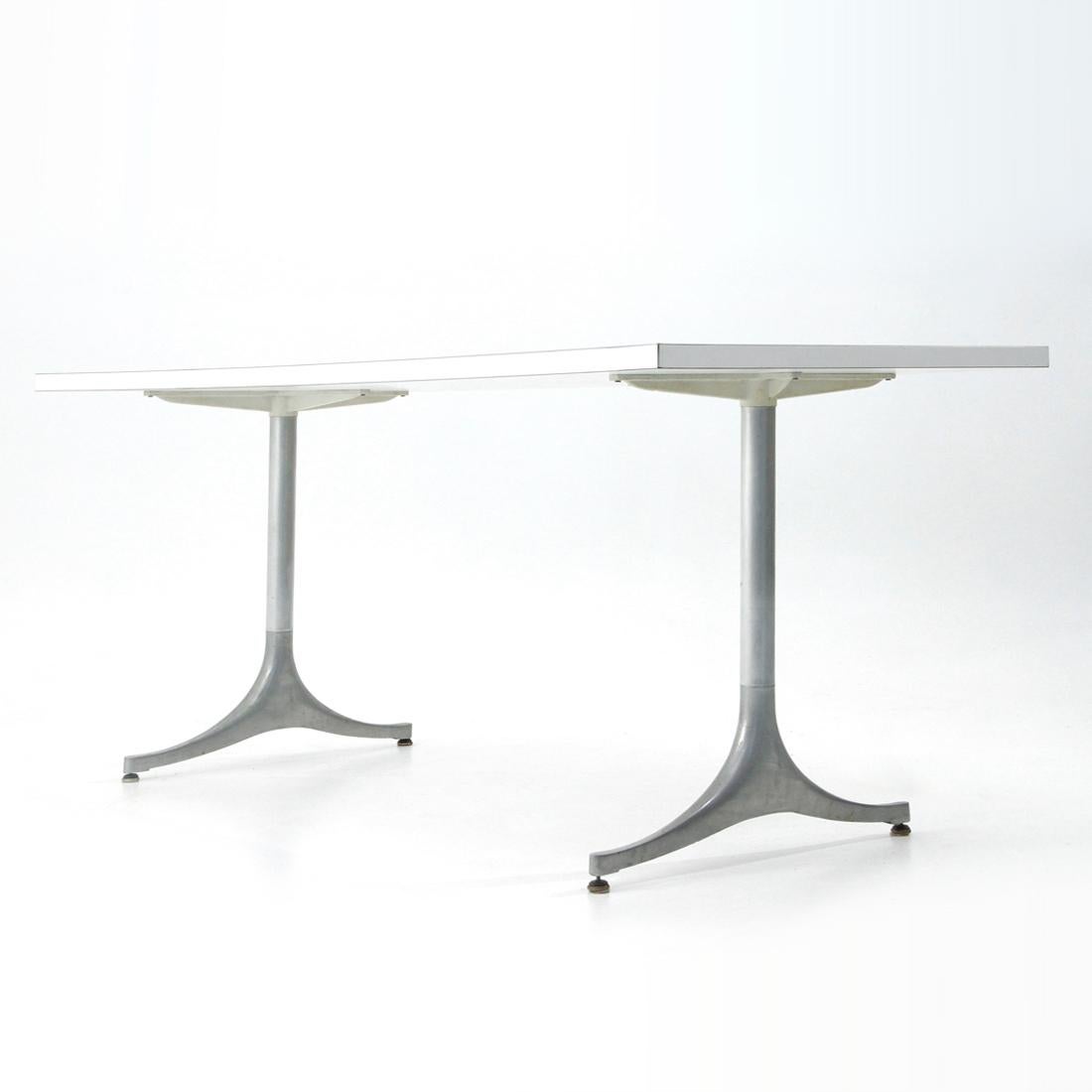 Italian White Laminate Top Table by George Nelson for Herman Miller, 1950s