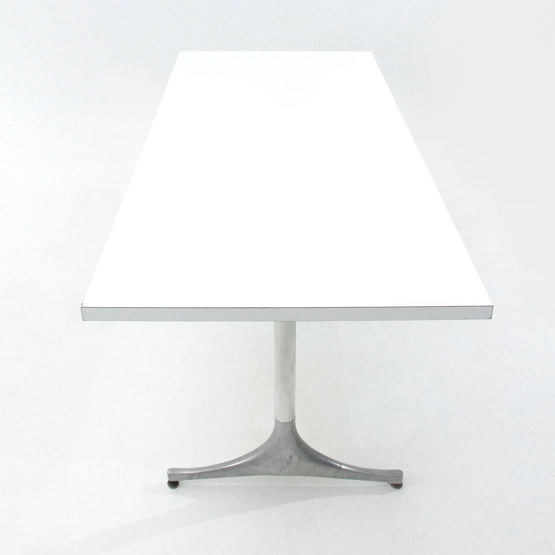 White Laminate Top Table by George Nelson for Herman Miller, 1950s In Good Condition In Savona, IT