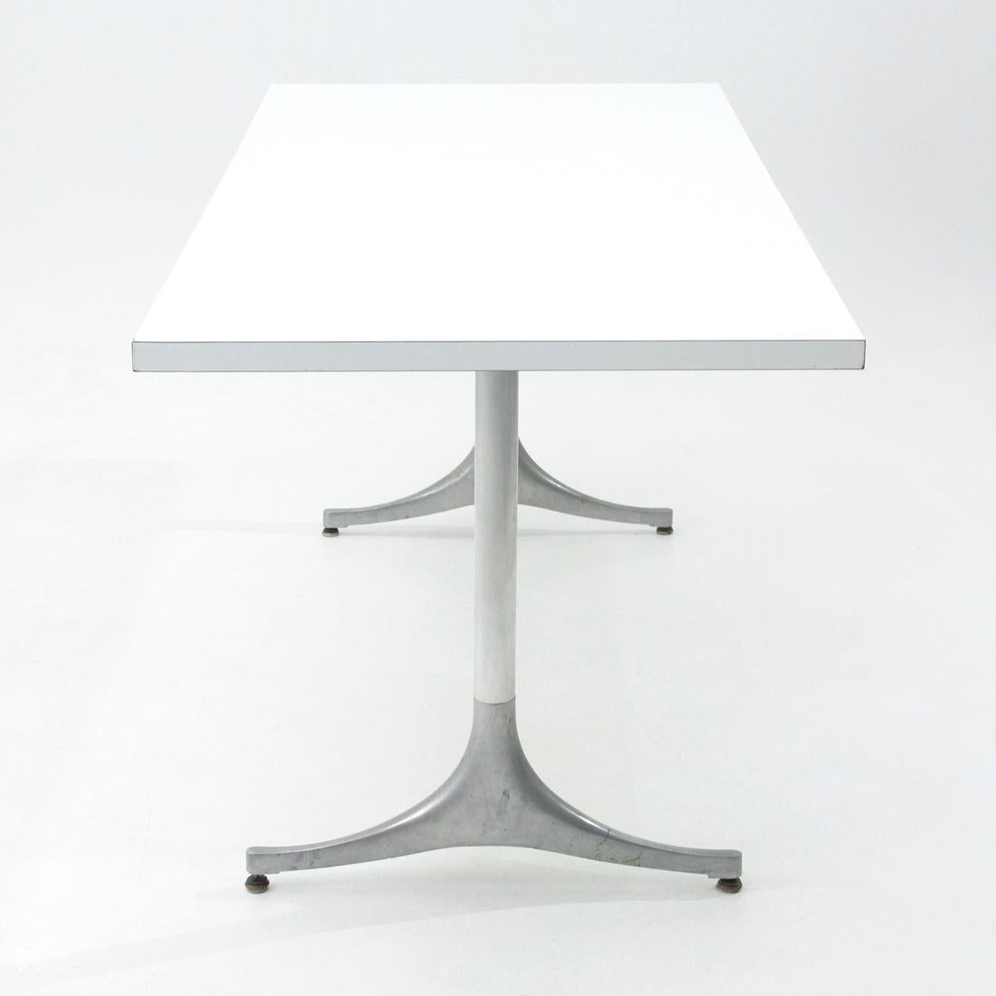 Mid-20th Century White Laminate Top Table by George Nelson for Herman Miller, 1950s