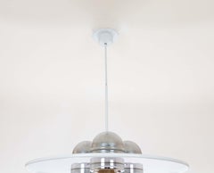 White Lampros Pendant by Ettore Sottsass for Stilnovo, 1970