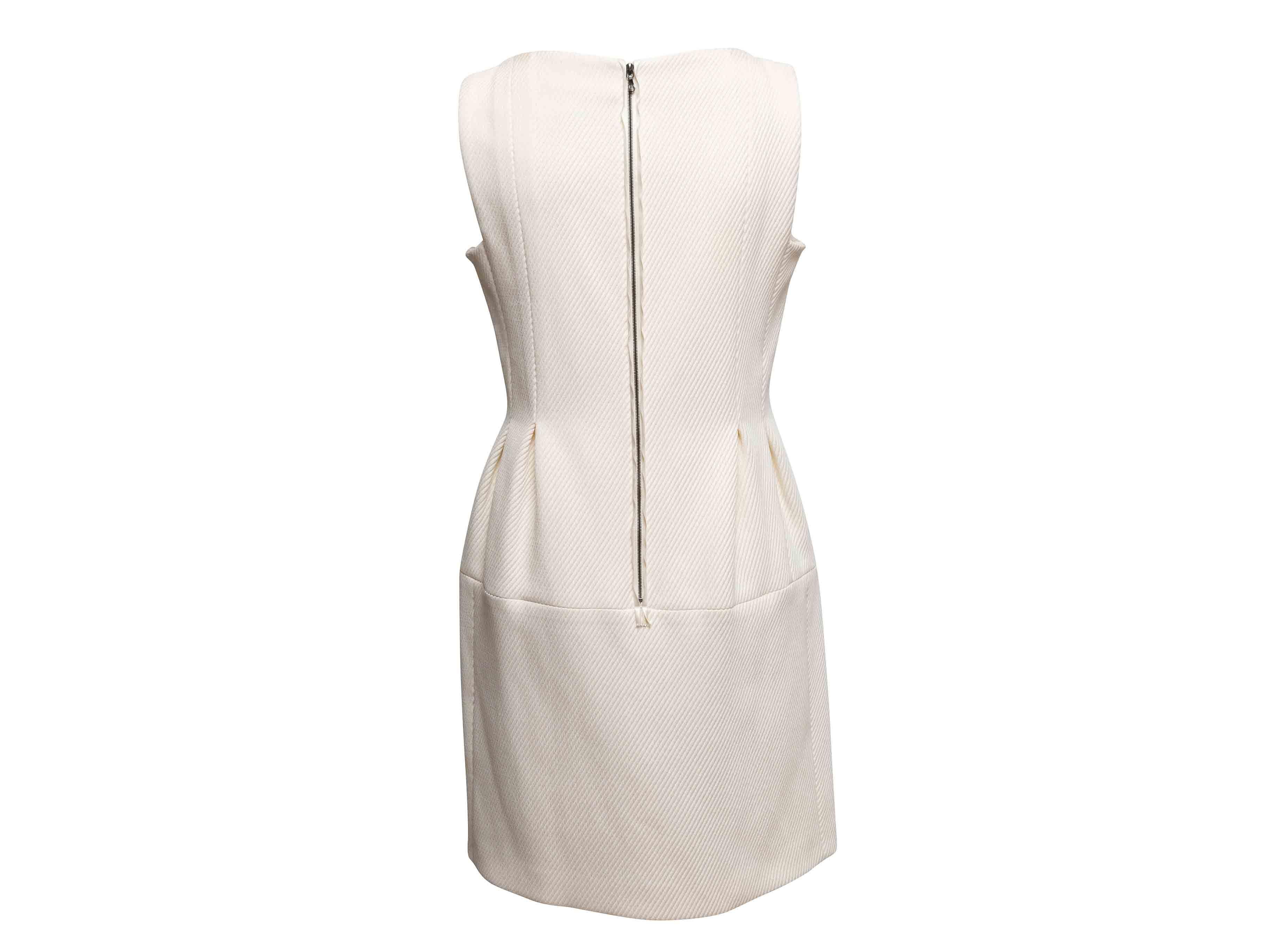 Blanc Mini robe sans manches Whiting Lanvin Taille FR 40 en vente