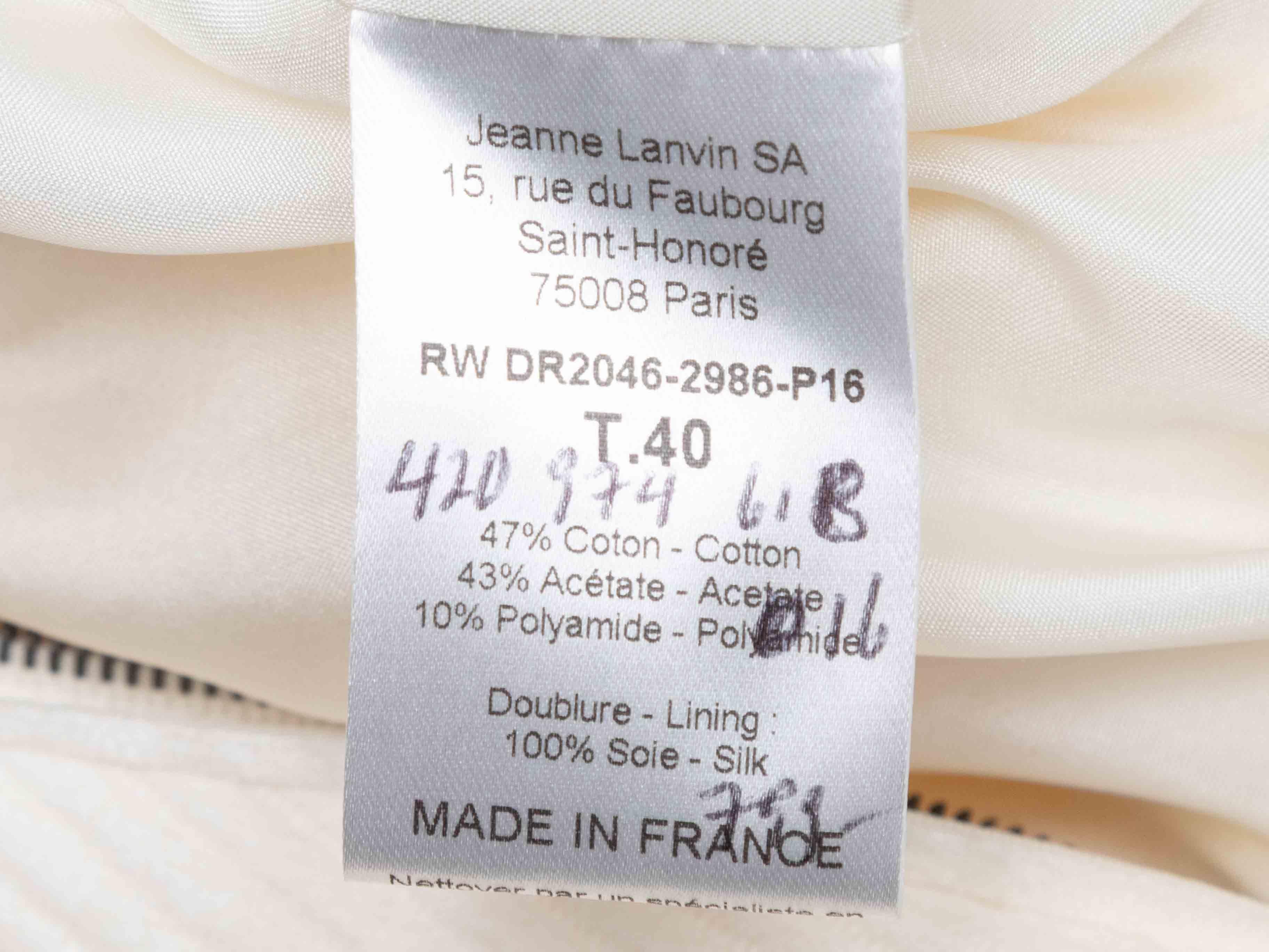 Mini robe sans manches Whiting Lanvin Taille FR 40 Pour femmes en vente