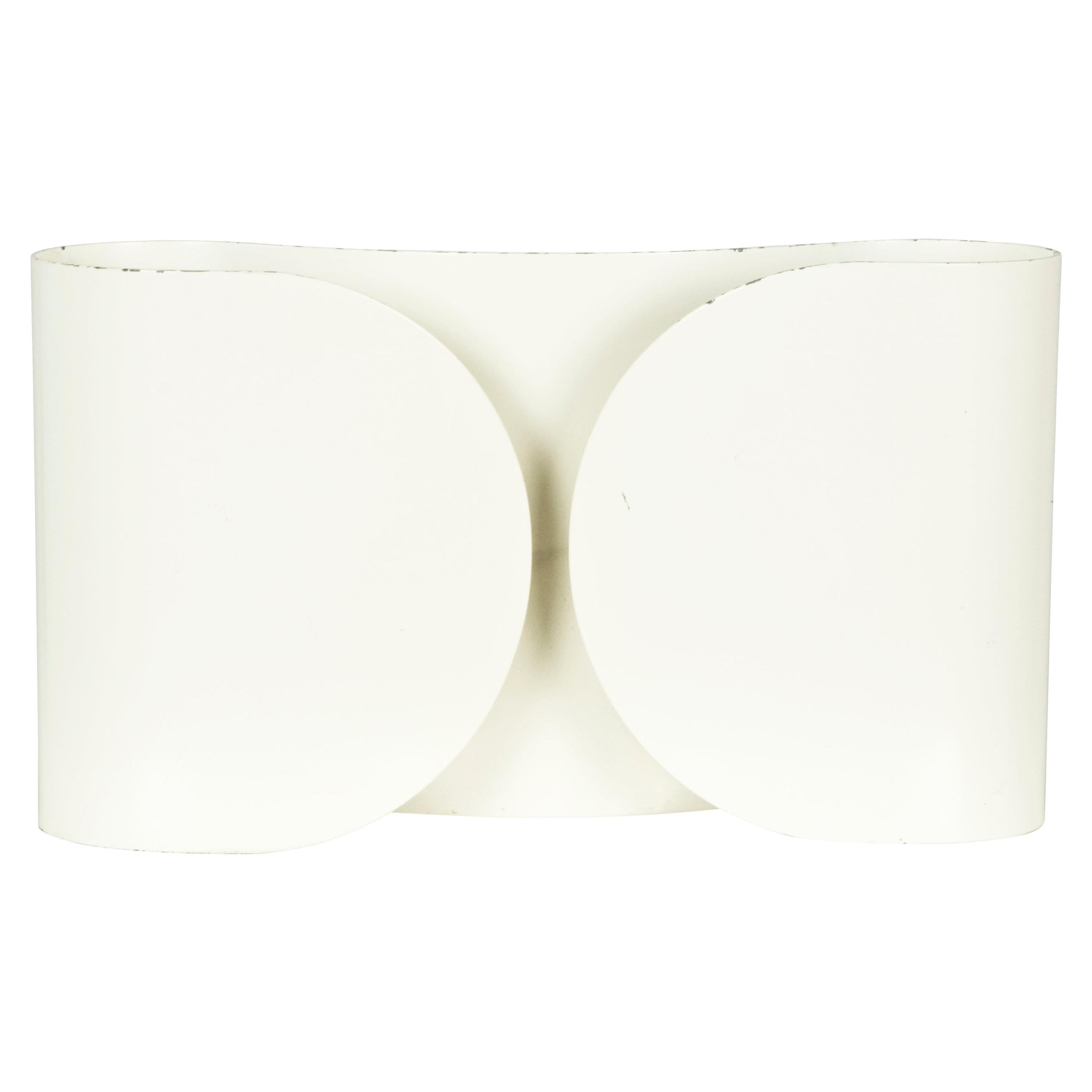White Laquered Metal 2-Lights Sconce Foglio by Afra Tobia Scarpa for Flos, 1966 For Sale