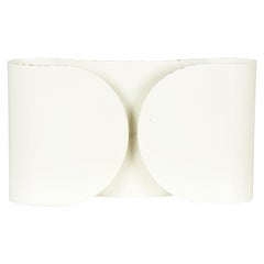 Vintage White Laquered Metal 2-Lights Sconce Foglio by Afra Tobia Scarpa for Flos, 1966