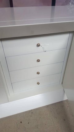 White Lacquered Wood Sideboard, circa 1970, Italy