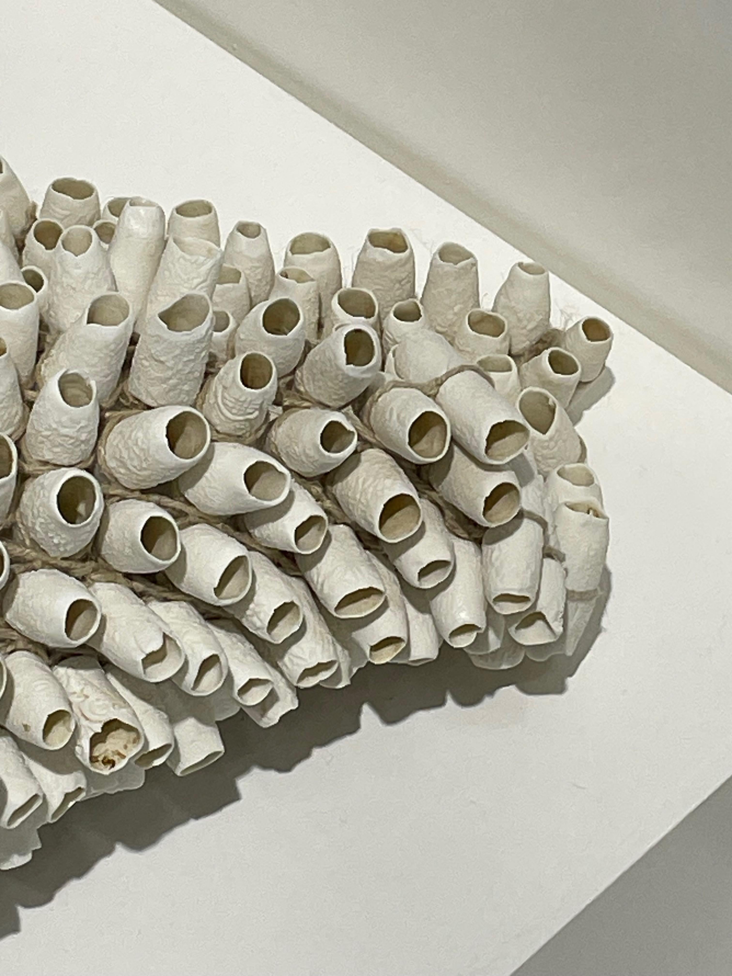 White Large Porcelain Tubular Sculpture, France, Contemporary In New Condition For Sale In New York, NY