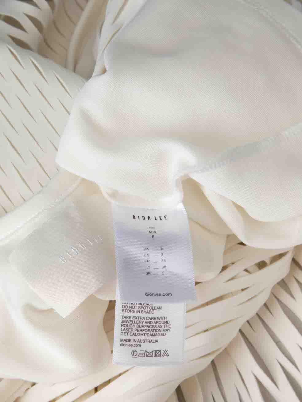 Women's White Laser Cut Net Midi Dress Size XS