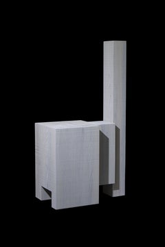 Sgabello in legno di frassino a strati bianchi II di Hyungshin Hwang