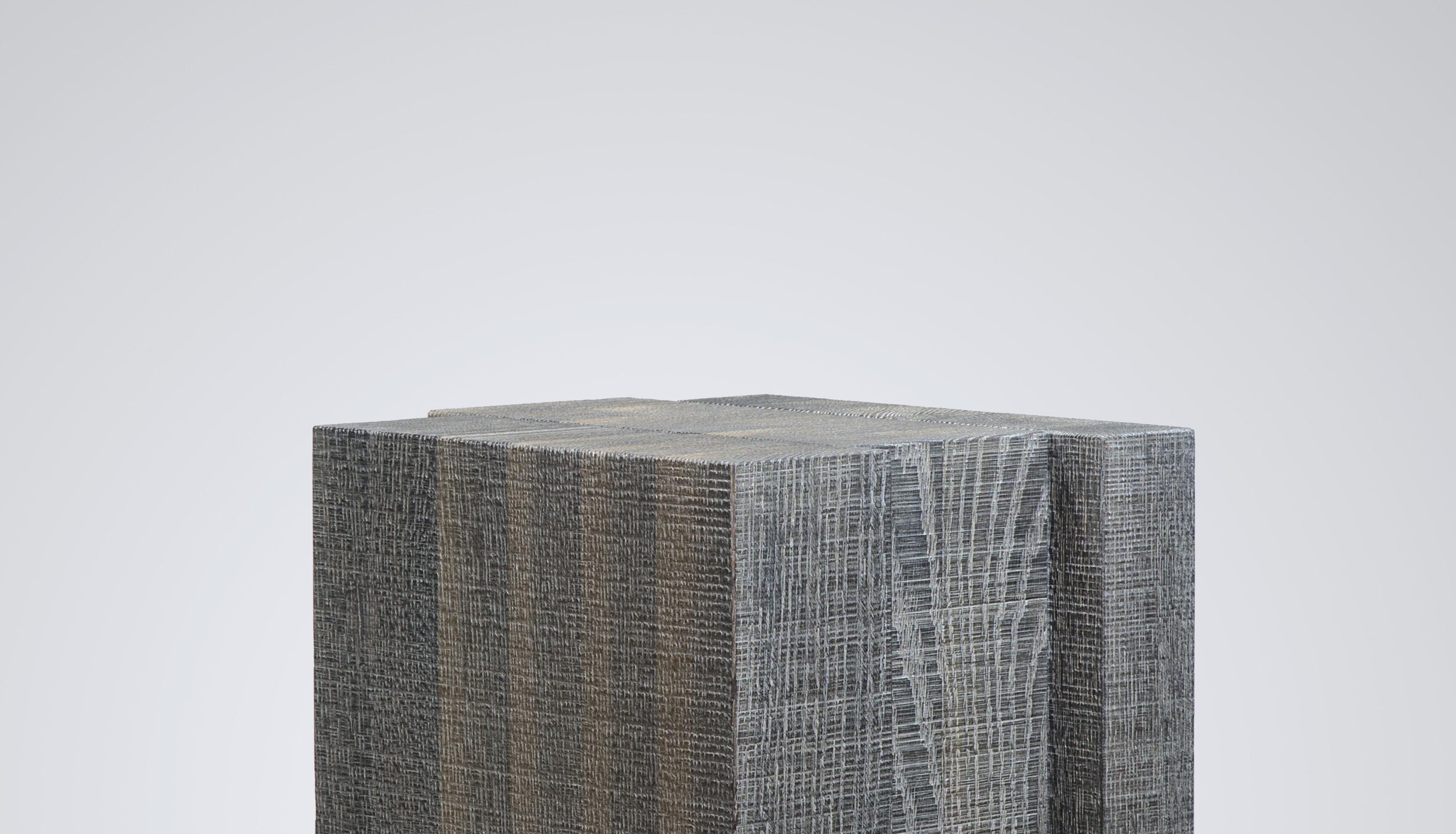 Postmoderne Tabouret en bois de chêne blanc stratifié III de Hyungshin Hwang en vente