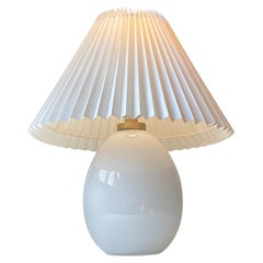 Vintage White Le Klint Egg-Shaped Opaline Glass Table Lamp