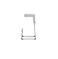 White Leather and Chrome Fizz Bar Stools by Wiesner-Hager