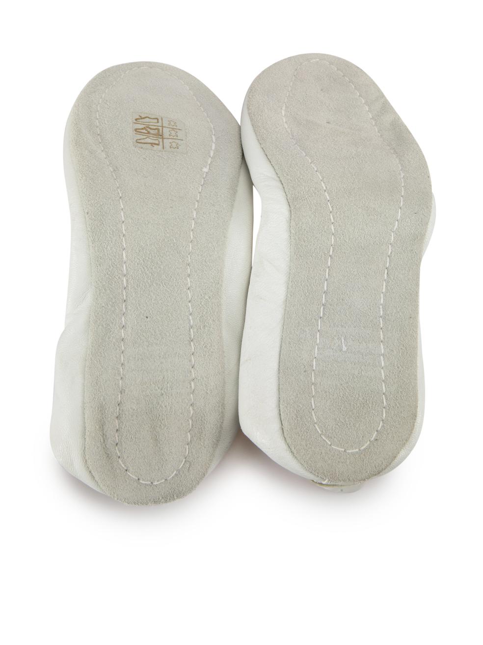 Chaussures de ballet en cuir blanc avec pochette, taille IT 37 Pour femmes en vente