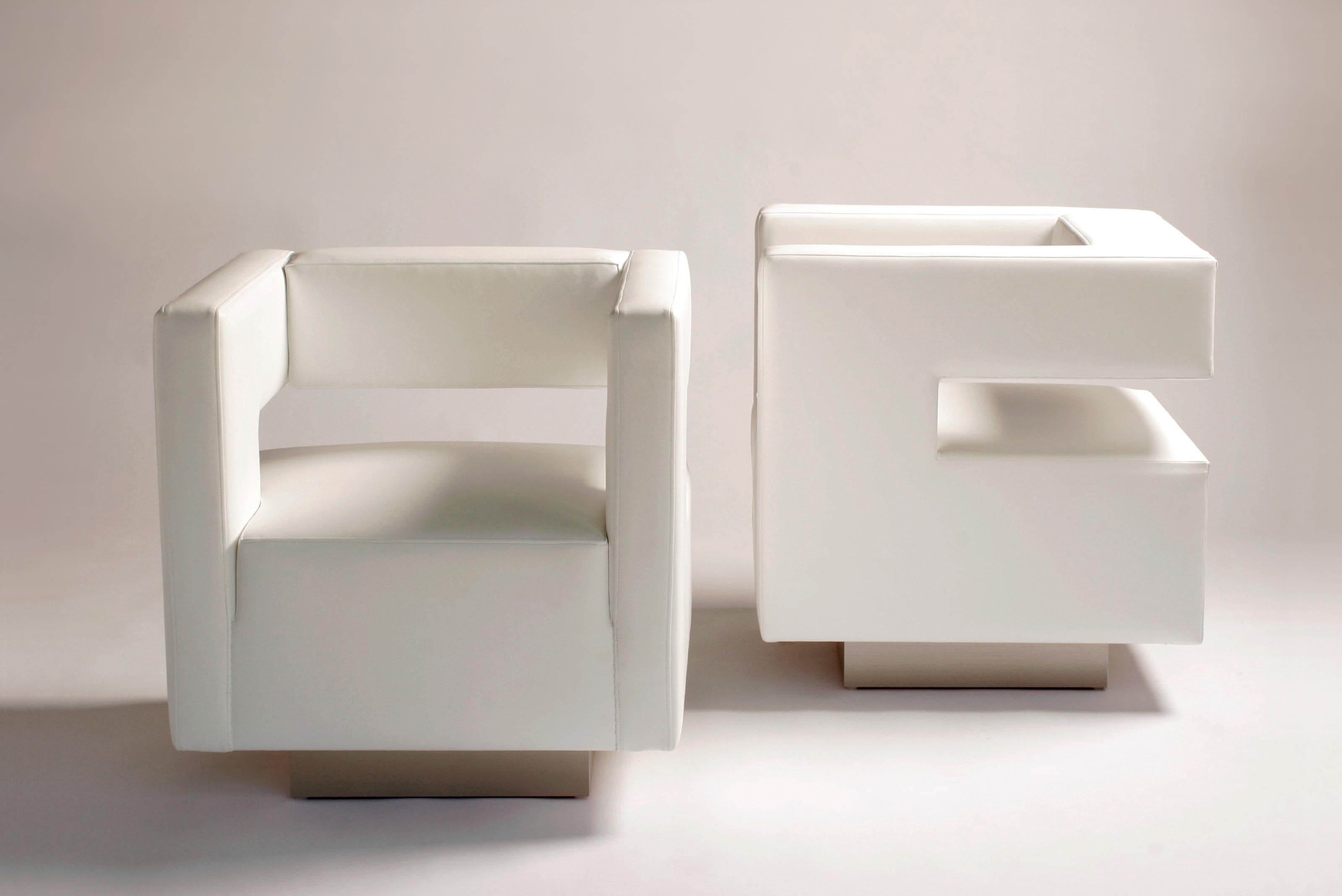 Other White Leather BB Chair by Phase Design