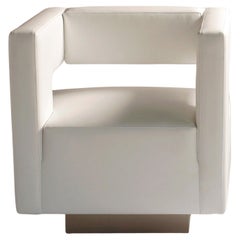 White Leather BB Chair by Phase Design