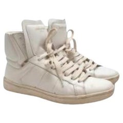 Weiße Court Classic SL/01 High-Top-Turnschuhe aus weißem Leder