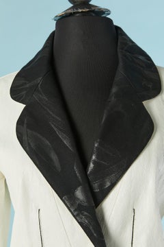 White leather double breasted jacket CHANEL