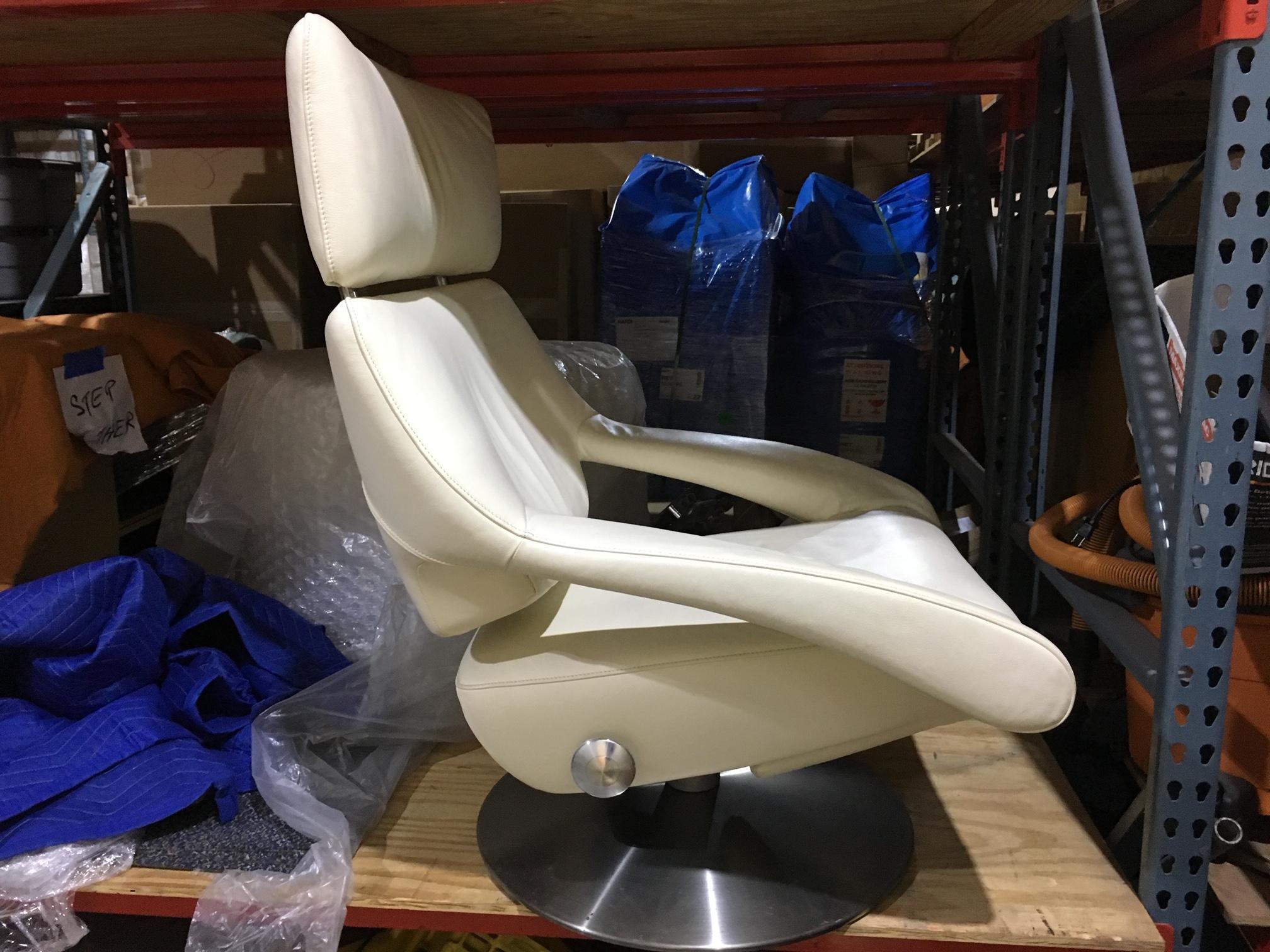 de Sede White Leather DS 255 Lounge Recliner Armchair (21. Jahrhundert und zeitgenössisch)