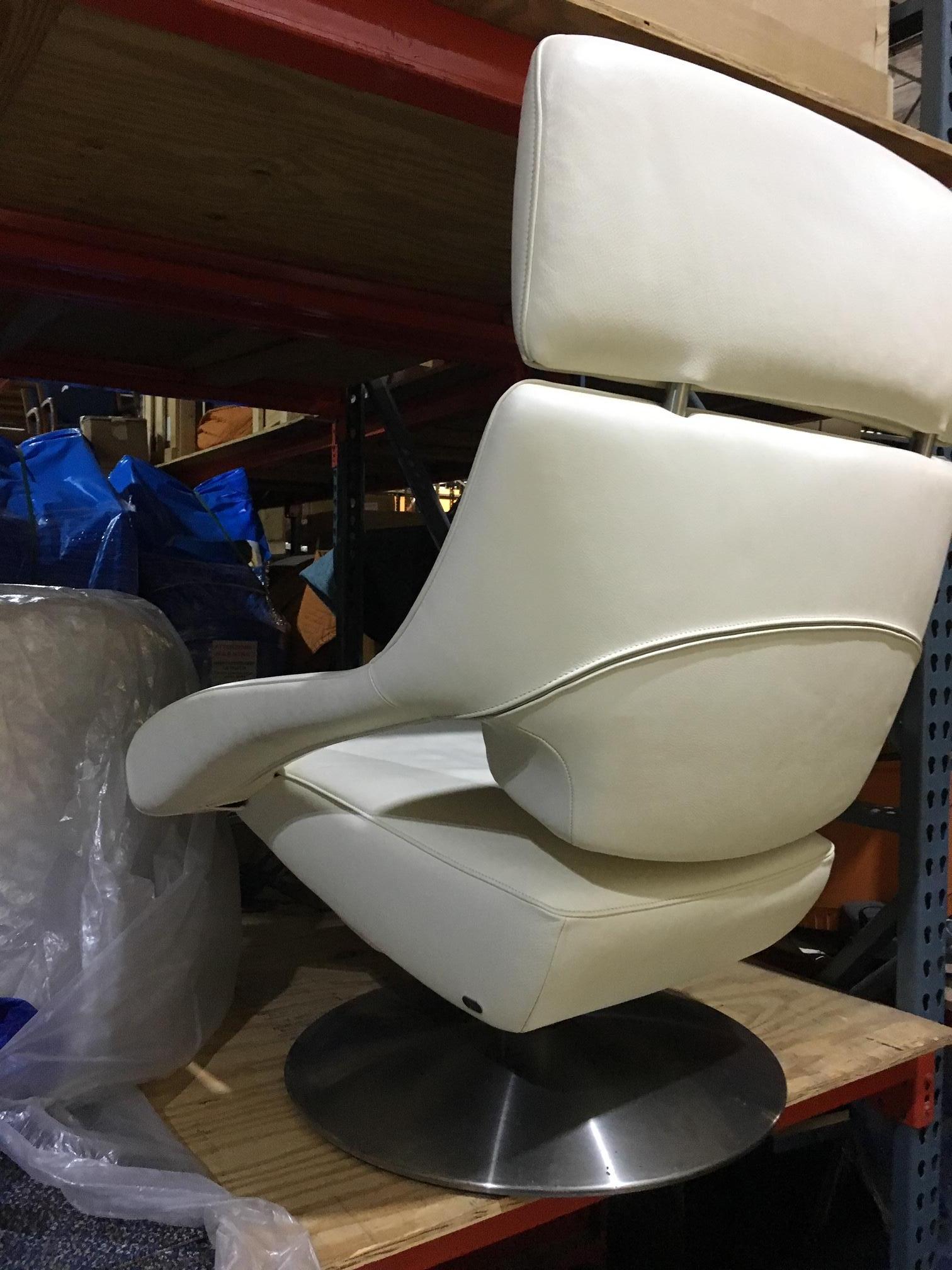 de Sede White Leather DS 255 Lounge Recliner Armchair 3