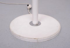 Lámpara de pie de cuero blanco by Star Leuchten Alemania Años 70