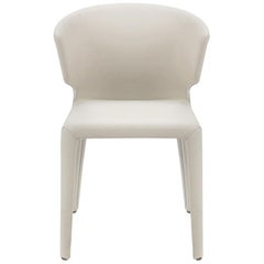 White Leather Hola Chair, Cassina