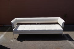 White Leather Hydra Caster Sofa and Chair by Luca Scacchetti for Poltrona Frau