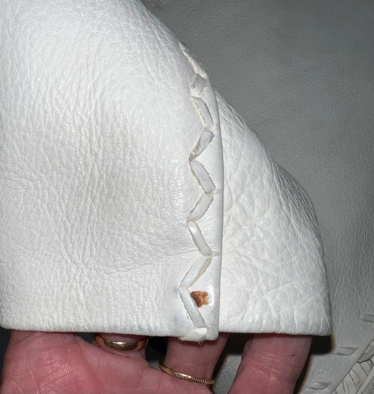 White leather jacket with beadwork and fringes GOSSAMER WINGS For Sale 7