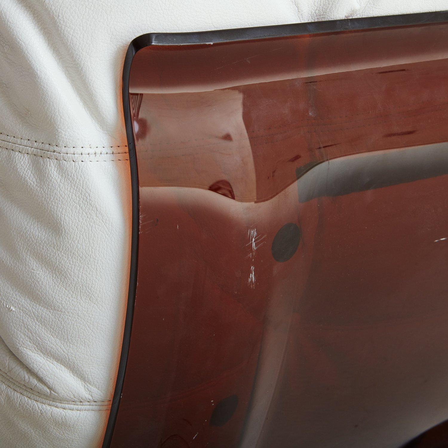 White Leather Marsala Chair by Michel Ducaroy for Ligne Roset, France 1970s 2