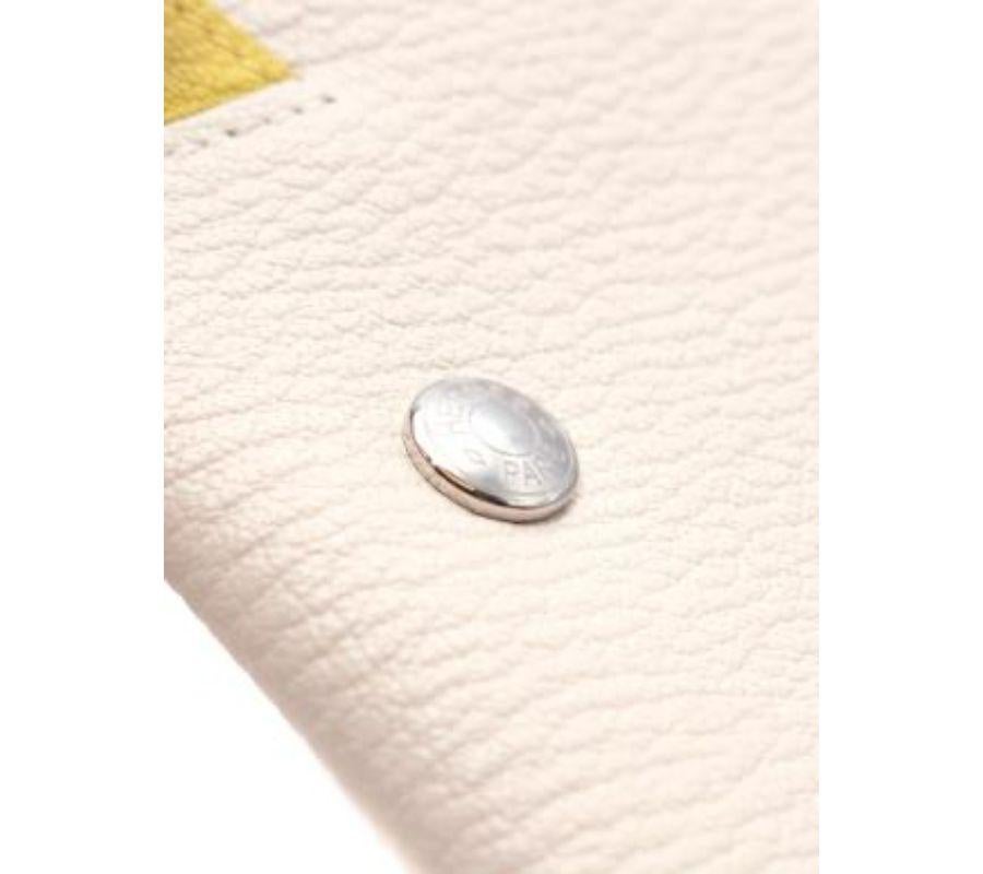 Hermes White Leather Paddock Change Purse For Sale 4
