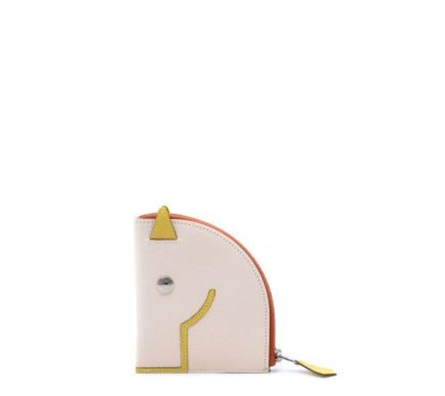 Donna Portafoglio Paddock in pelle bianca di Hermes in vendita