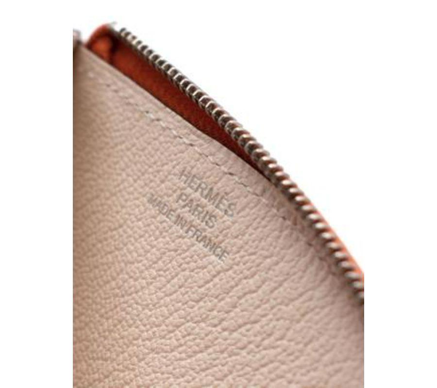 Portafoglio Paddock in pelle bianca di Hermes in vendita 4
