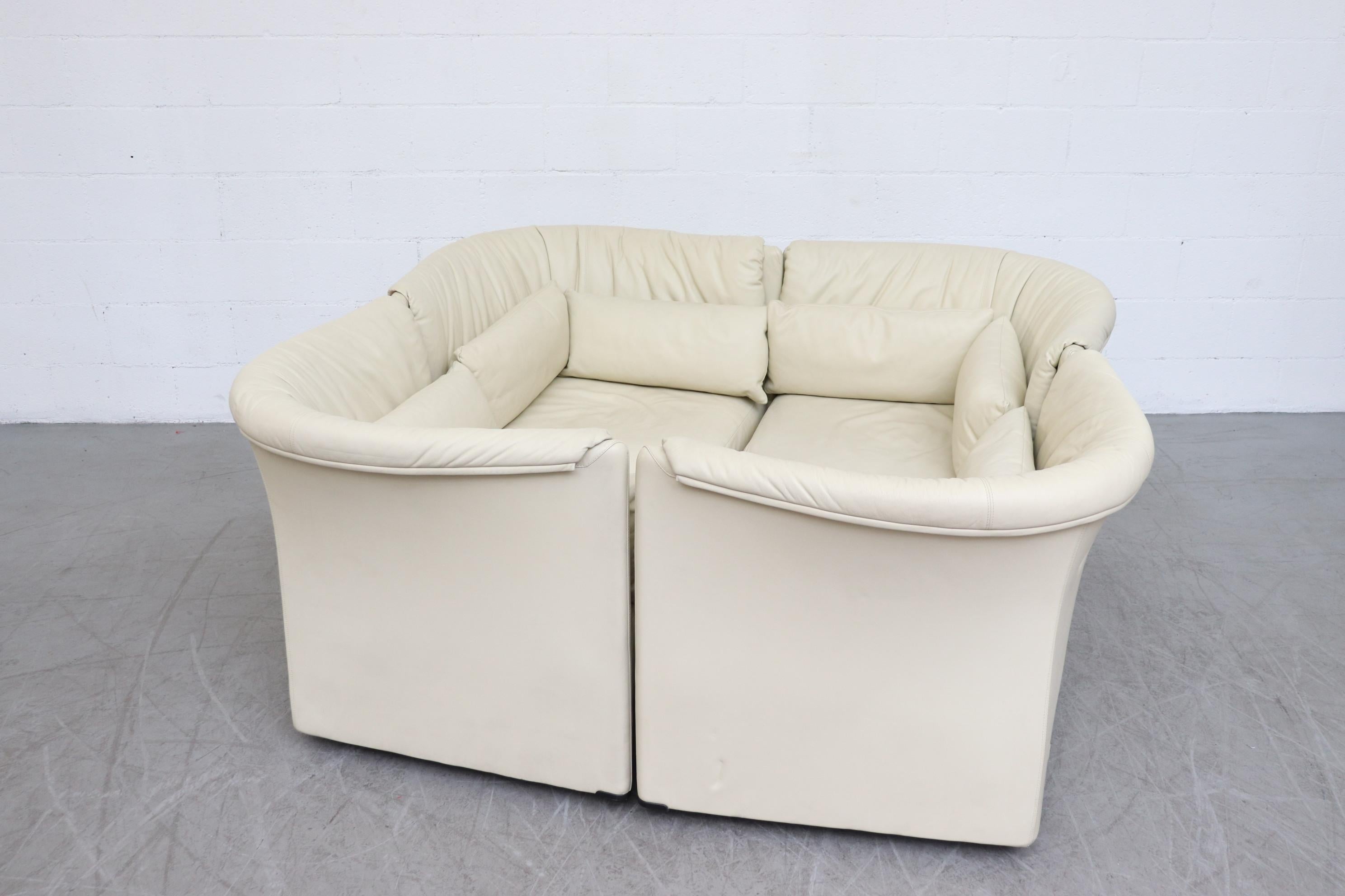 Mid-Century Modern White Leather Piero de Martini for Cassina 