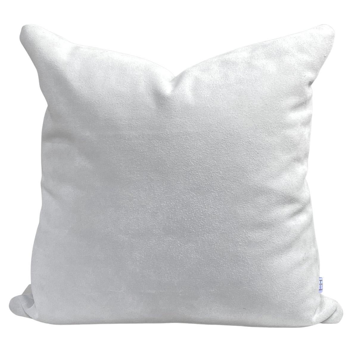 White Leather Pillow - Suede  For Sale