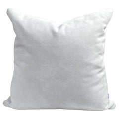 White Leather Pillow - Suede 