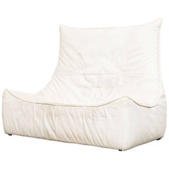 White Leather "Rock" Loveseat by Gerard Van Den Berg for Montis