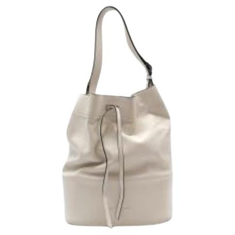 White leather Seau bucket bag For Sale