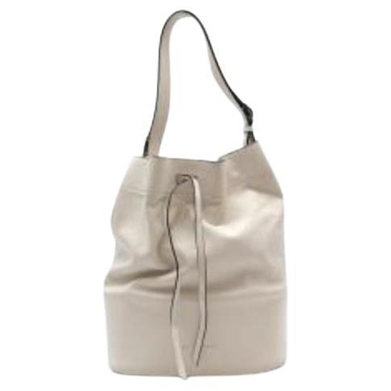 White leather Seau bucket bag For Sale at 1stDibs